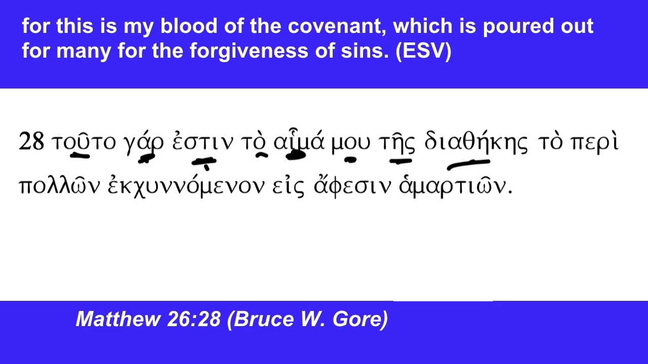 Matthew 26:28 (Greek)