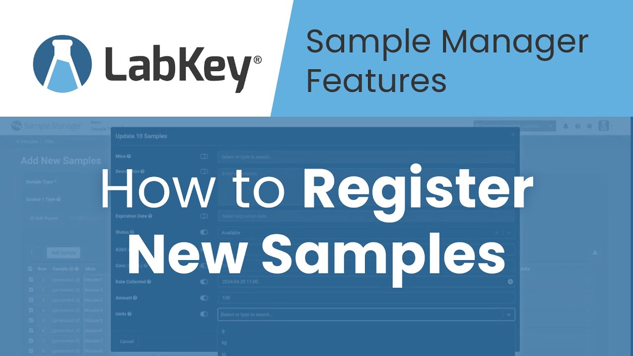 Register New Samples | LabKey Sample Manager