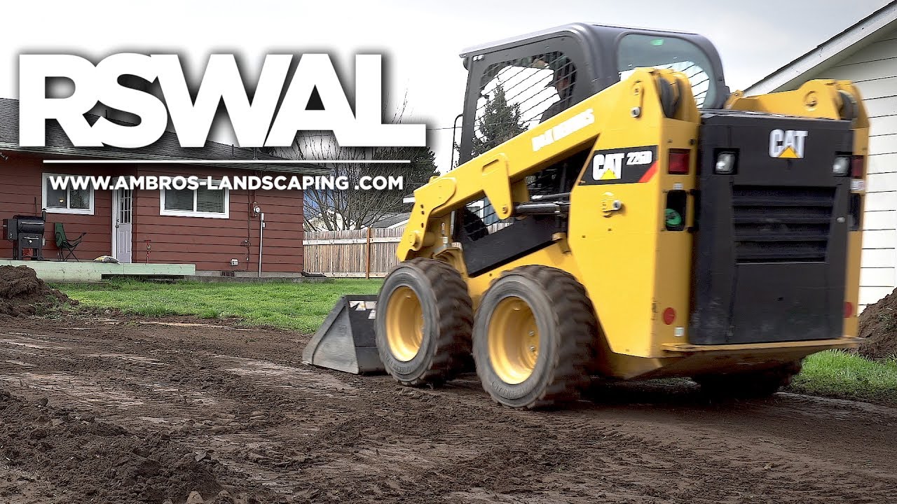 Grading Yard With Skid Steer / Landscaping Install