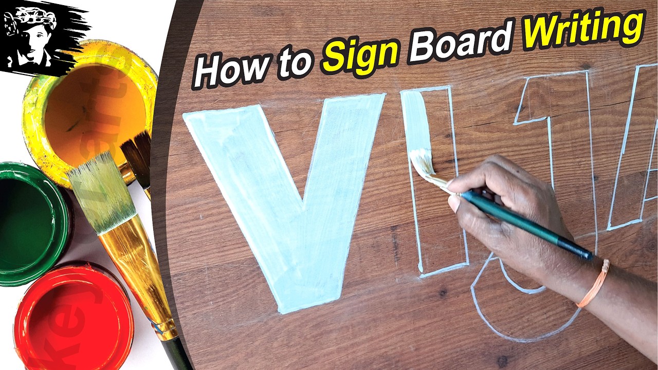 Vijay Sign Painting Letters Board Writing in English Fonts Colorful - key of arts