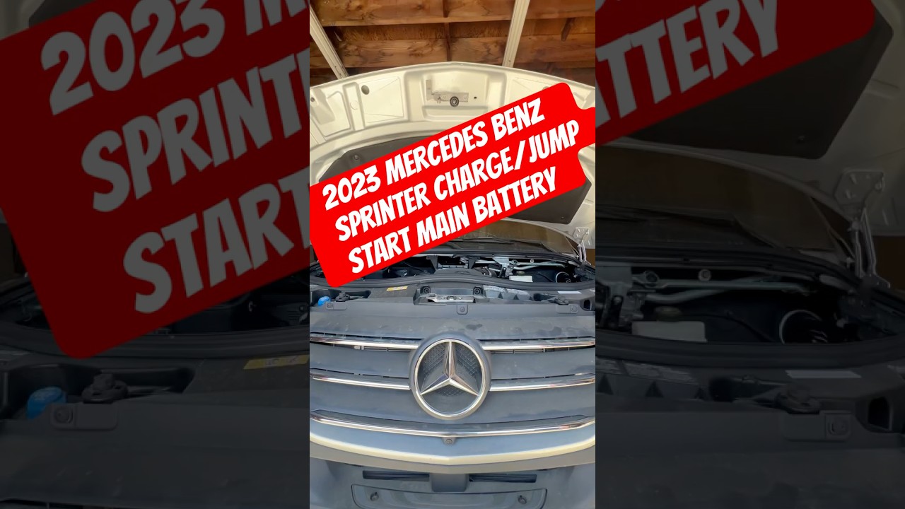 2023 Mercedes Benz Sprinter Van Charge  /Jump Start Battery quick access #sprinter #vanlife #camper