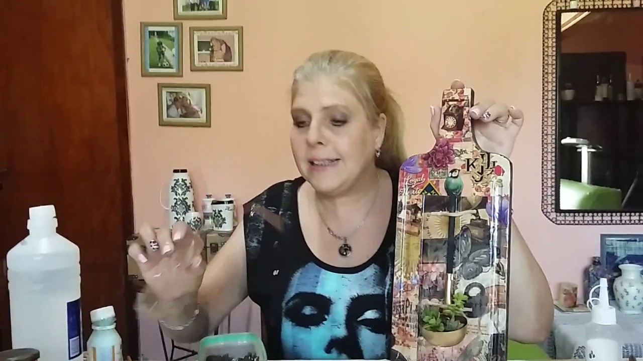 Barniz casero Impermeable + Decoupage con papel de regalo  #GracielaHerman