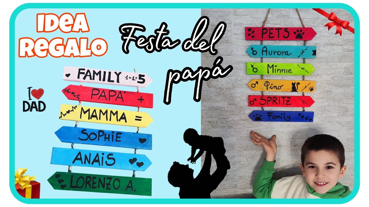 Idea lavoretto fai da te per la festa del papà 🎁 #diy #tutorial #family 