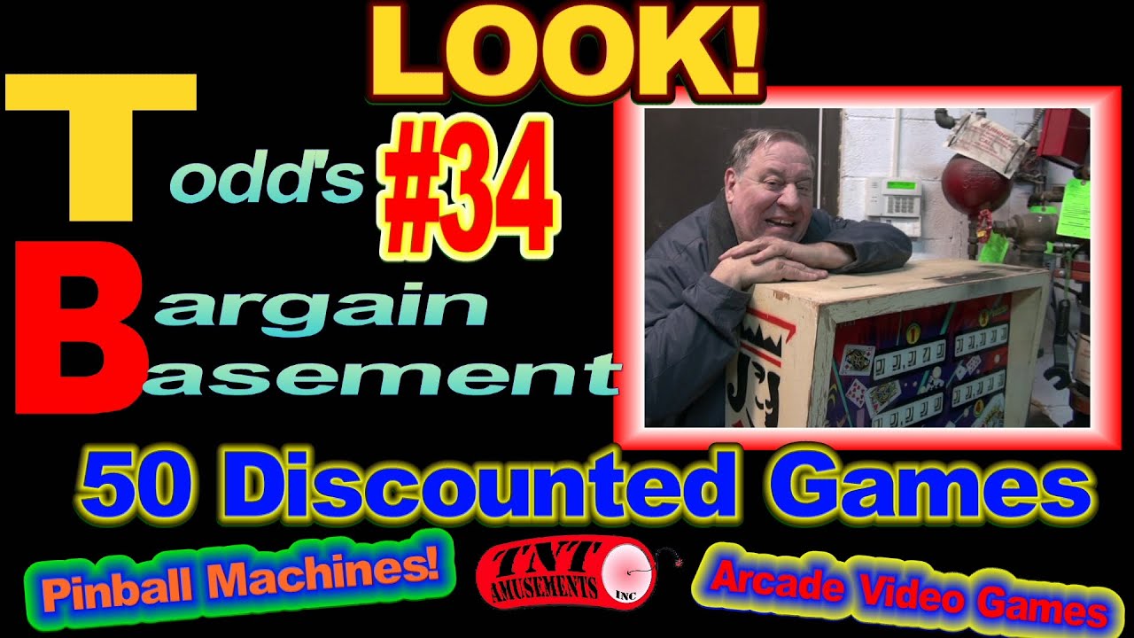 #1632 BARGAIN BASEMENT #34-50 Discounted PINBALL MACHINES & ARCADE VIDEO GAMES! TNT Amusements
