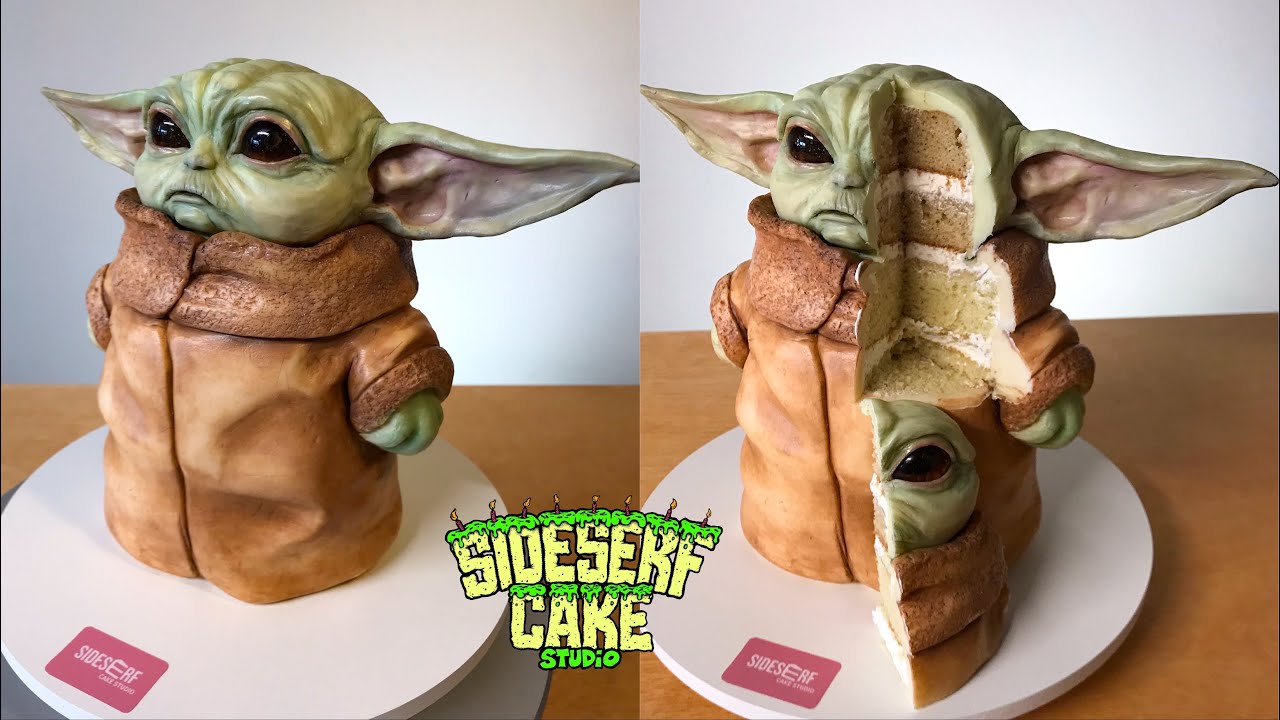 HOW TO MAKE A GROGU CAKE | Star Wars Mandalorian - Baby Yoda