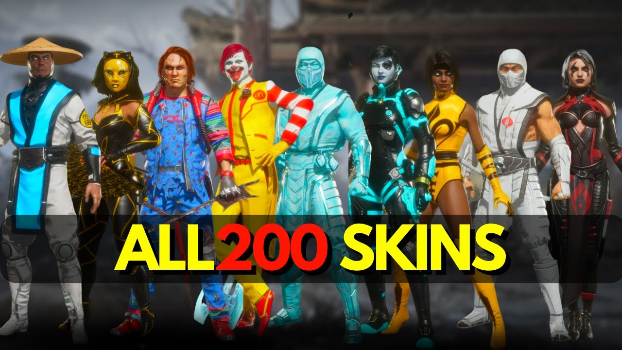 MK11 ALL Skin Mods Showcase - 200 Custom Skins