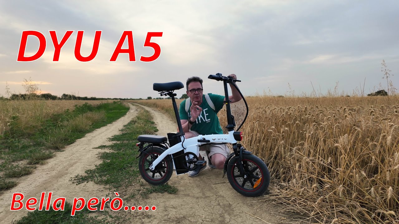 EBIKE pieghevole DYU A5   recensione  senza filtri non le manca  quasi nulla !