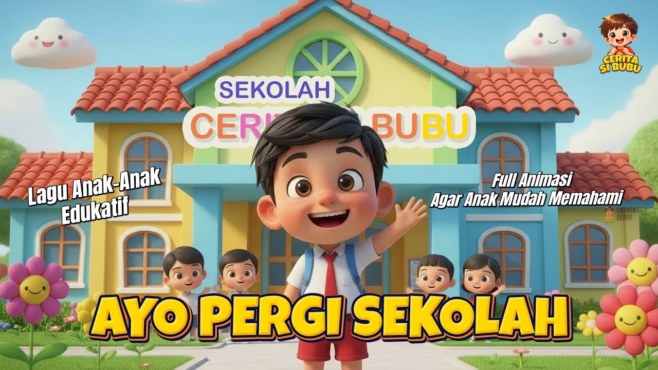 AYO PERGI SEKOLAH | LAGU ANAK CERIA🌞🎒#laguanak #pergisekolah #laguanakedukatif #youtubekids #animasi