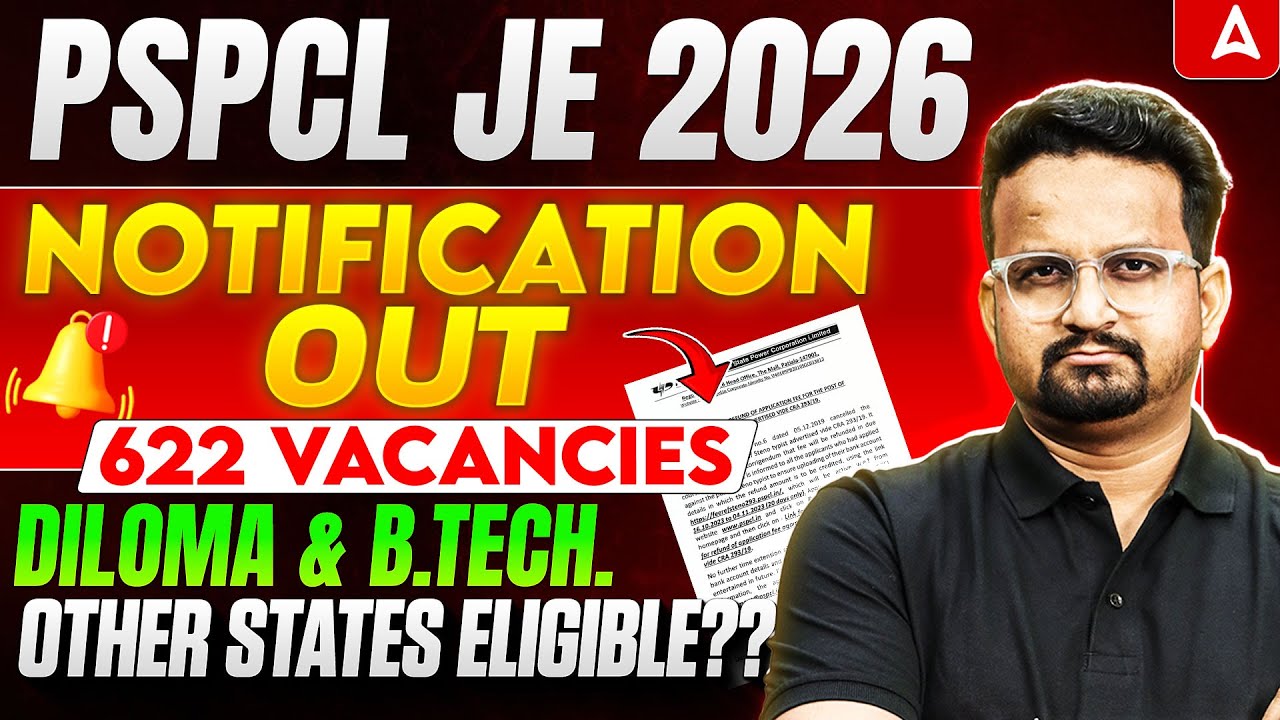 PSPCL JE Recruitment 2026 | Notification Out | Vacancy, Eligibility & Other State Candidates