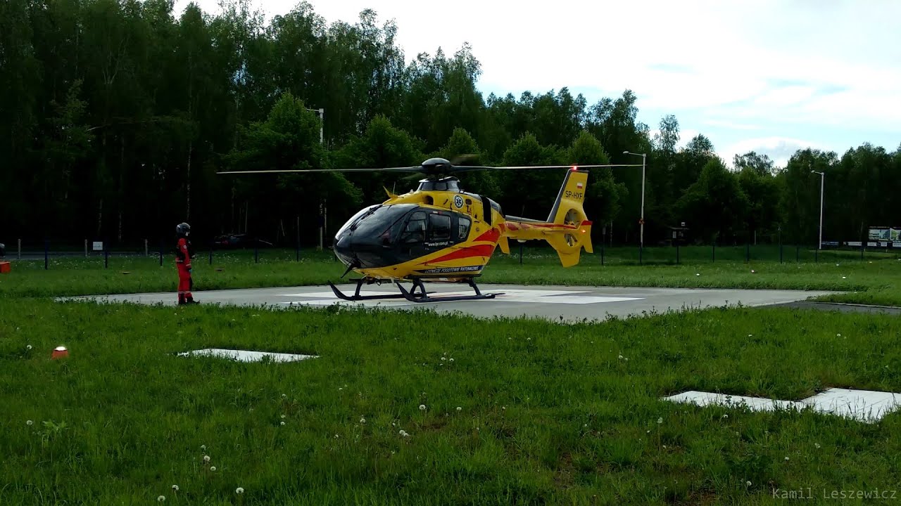 LPR SP-HXF - Ratownik 4 - Eurocopter EC135P2+ start z WSS w Częstochowie