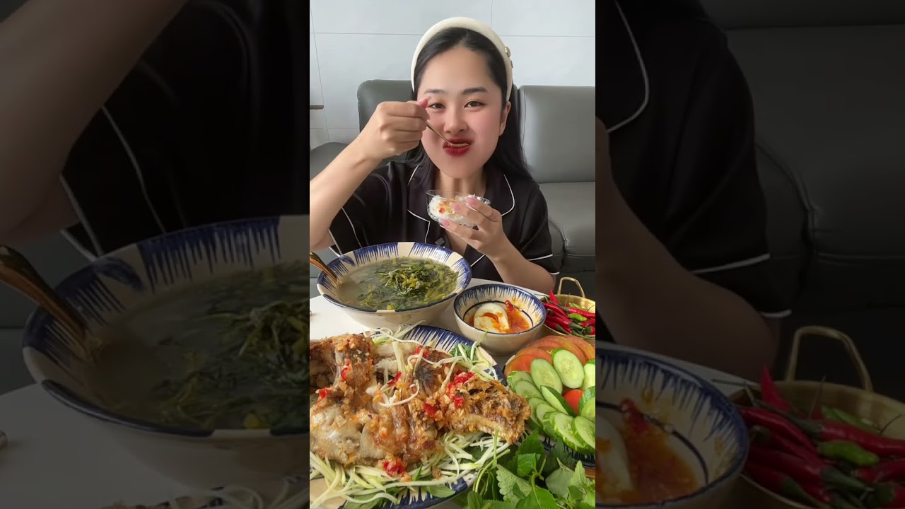 Lâu không ăn cơm nhà lại thèm #dungthichan #mukbang #food 