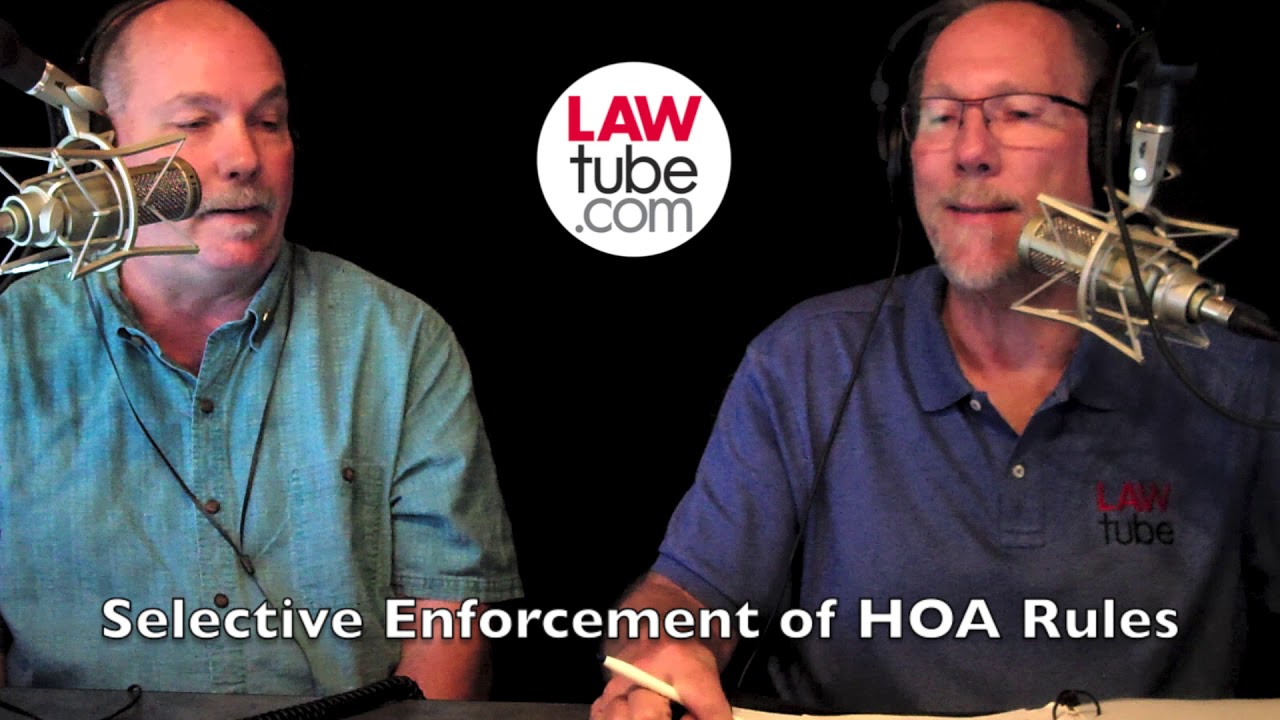 Selective enforcement of HOA rules