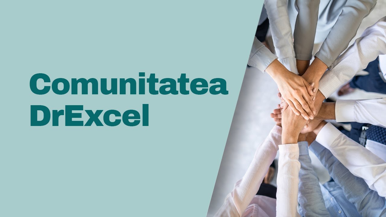 Introducere in Comunitatea DrExcel si ce aveti de facut pentru a ajunge un User BI SELF SERVICE