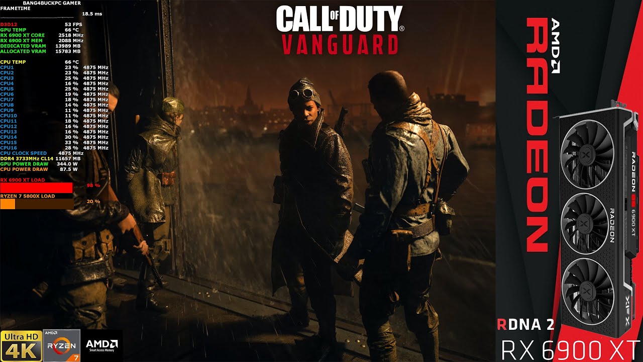 Call Of Duty Vanguard Ultra Settings 4K | RX 6900 XT | Ryzen 7 5800X