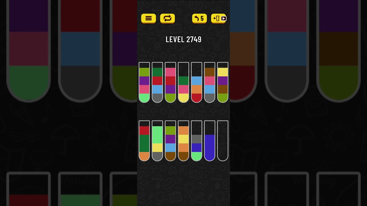 Water sort puzzle level 2749