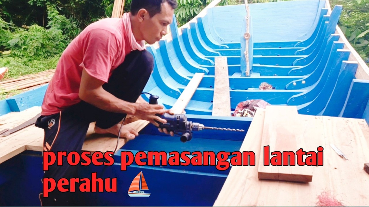 PROSES PEMASANGAN PAPAN LANTAI SKAT  UNTUK BAK UMPAN iKAN HIDUP 🎣