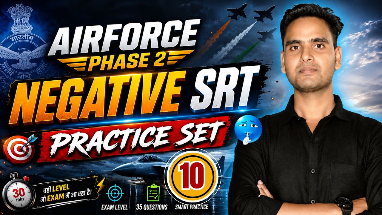 Airforce Phase 2 SRT 2027 | Set- 10 | Negative SRT Questions vs Correct Answers | SRT By Sandeep Sir