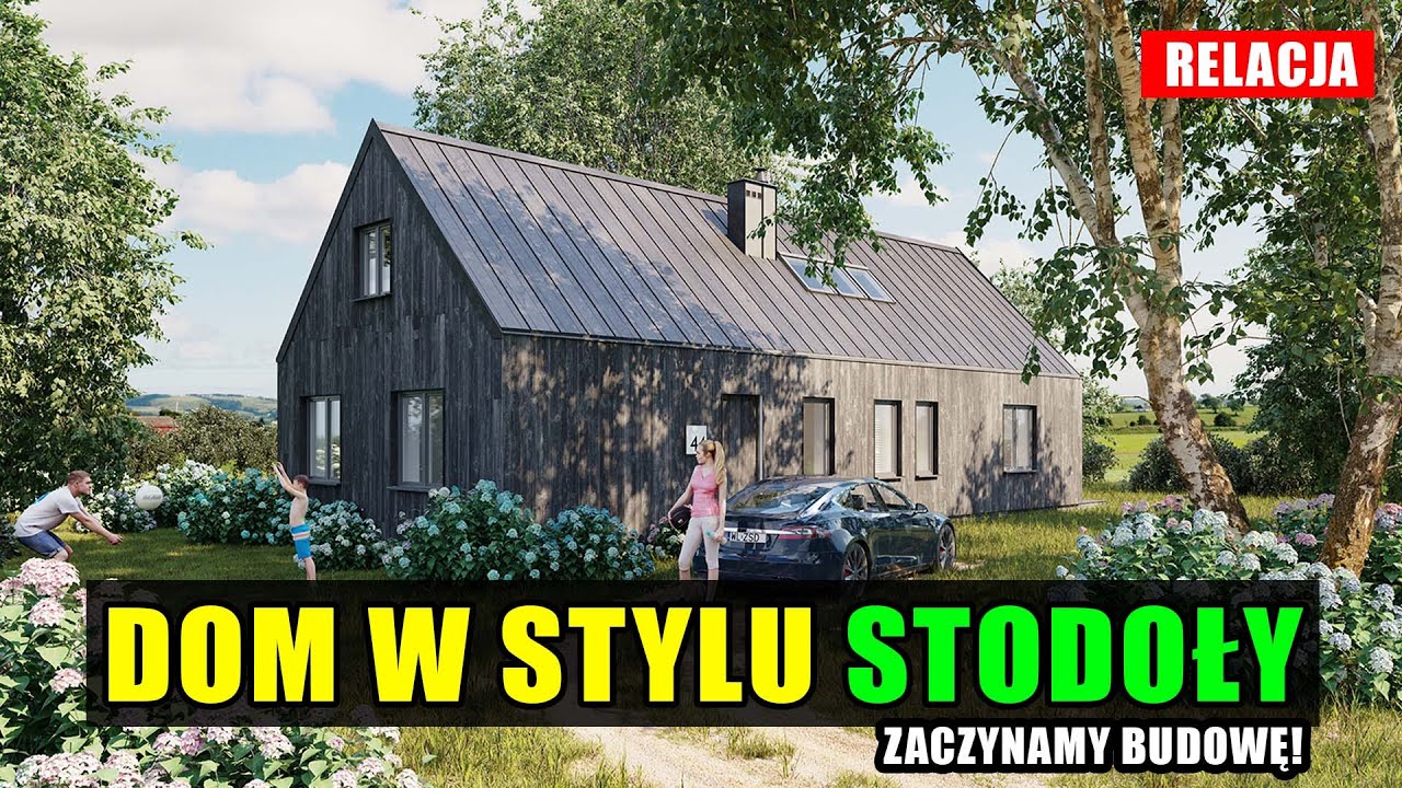 Dom stodoła, rozpoczynamy budowę! Projekt domu do 100m2. Budowa domu 2021. cz.1