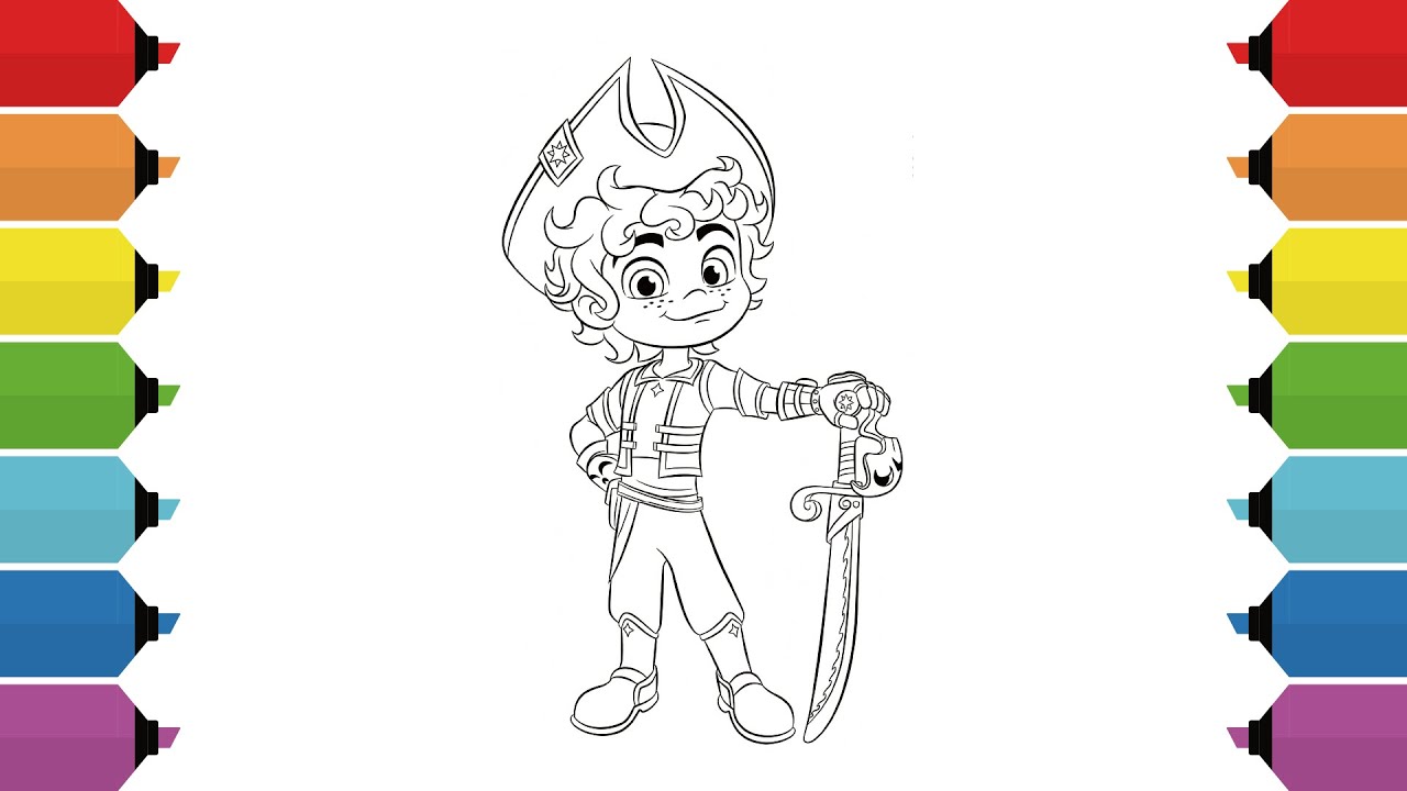 Coloring Santiago of the Seas Santiago Montes Coloring Page | How to Color