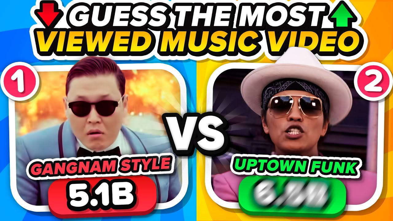 Guess Which Music Video Has The Most Views 🤔🔝🎵  MUSIC QUIZ CHALLENGE