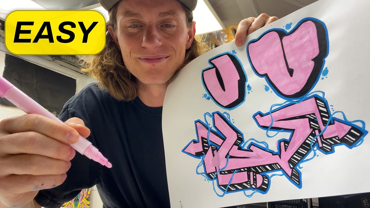 Graffiti Letter V Drawing Tutorial