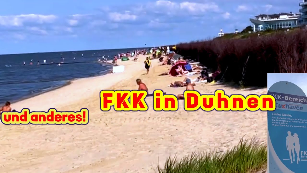 Duhnen in Cuxhaven, viel Leben am Strand u. noch viel Platz am FKK-Strand (Nude Beach)! 🏖