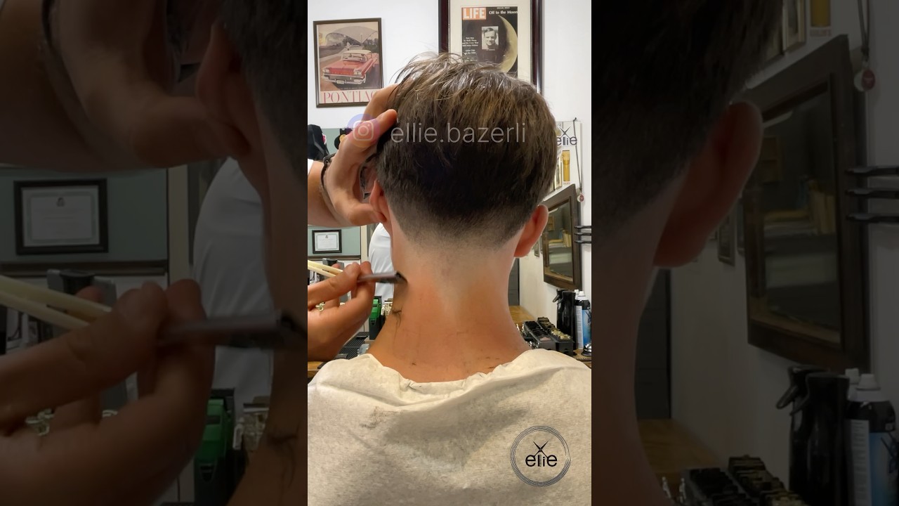BARBER neck shave 💈 #barber #shave #blade   #barbershop #barberlife