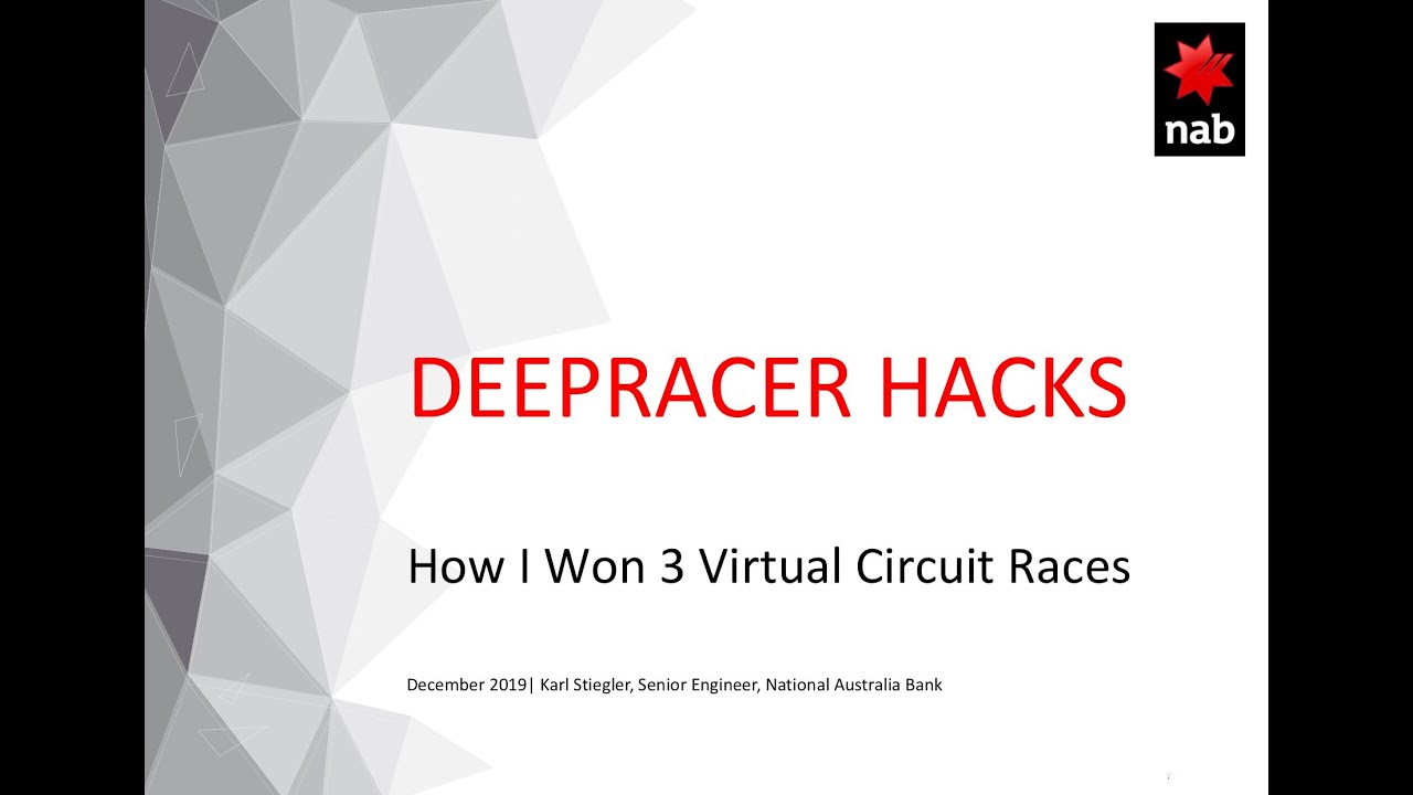 DeepRacer Expert Bootcamp: DeepRacer Hacks - How I won 3 races in the 2019 virtual circuit