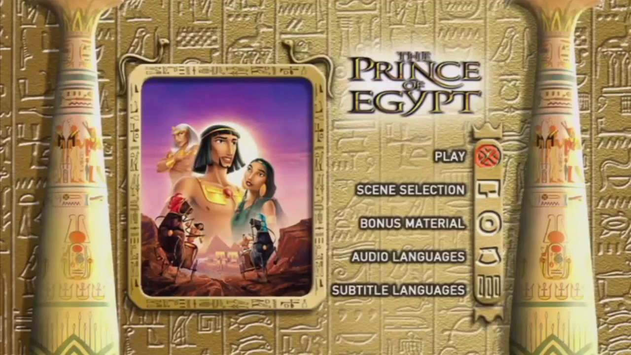 The Prince of Egypt MENU DVD HD (1998)