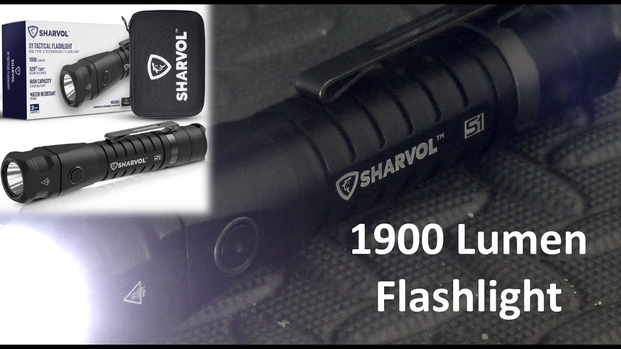 Sharvol S1 Tactical 1900 Lumen Flashlight