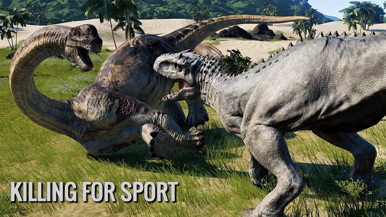 Indominus Rex Killing For Sport - Isla Nublar Desert | Jurassic World Evolution (4K 60FPS)