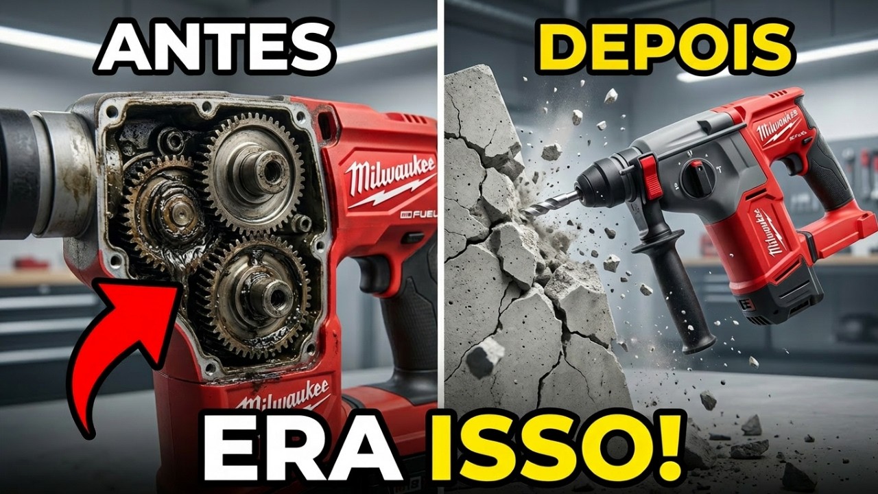 O que ACONTECE quando você não cuida do seu MARTELETE? #dicas #ferramentas #tutorial #milwaukee