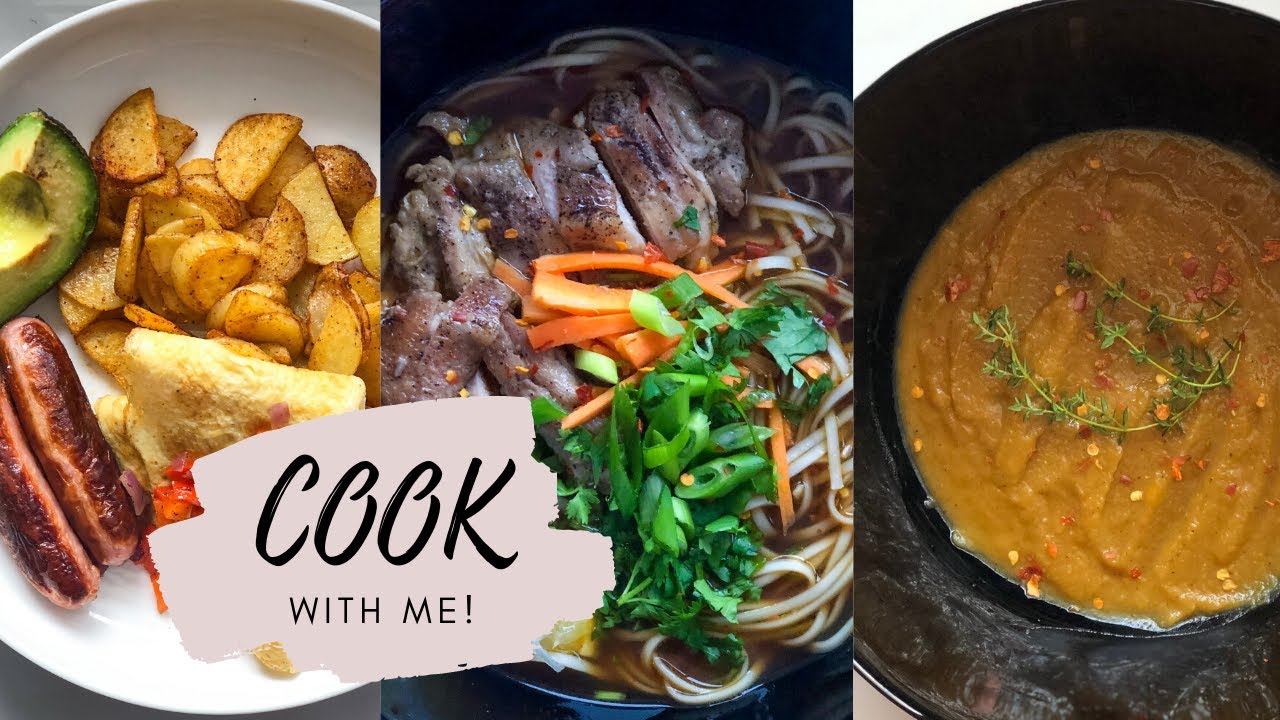 #CookWithMe Paprika Potatoes, Ramen & Butternut Soup