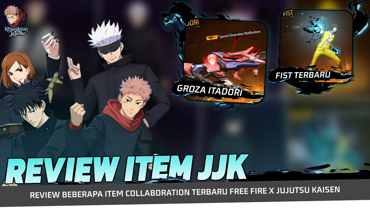 REVIEW BEBERAPA ITEM-ITEM FREE FIRE X JUJUTSU KAISEN | Free Fire Indonesia