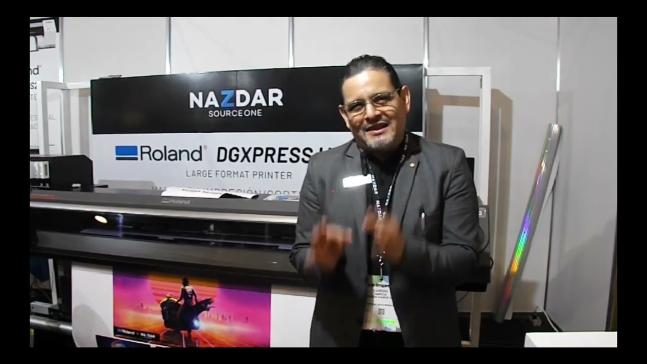 NAZDAR presenta la impresora UG-641 de Roland en Expo Impresión