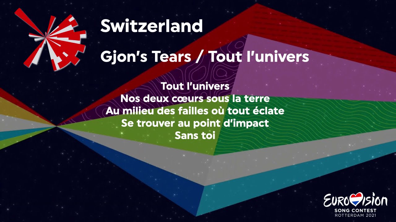 Gjon's Tears - Tout l'univers (Switzerland) [Karaoke Version] Eurovision 2021