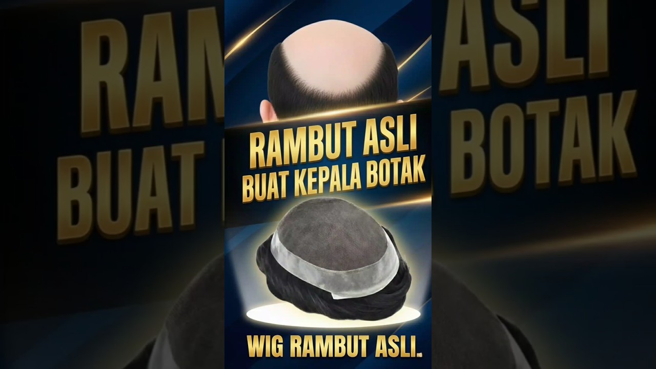 Wig Rambut Asli Buat Kepala Botak #wigrambut #toupeehair #rambutpalsu #rambutasli