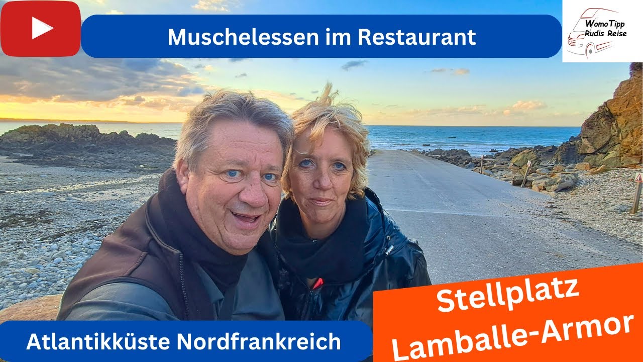 Stellplatz Lamballe-Armor in Frankreich Betragne Atlantikküste - Freya und Thor Muschelessen