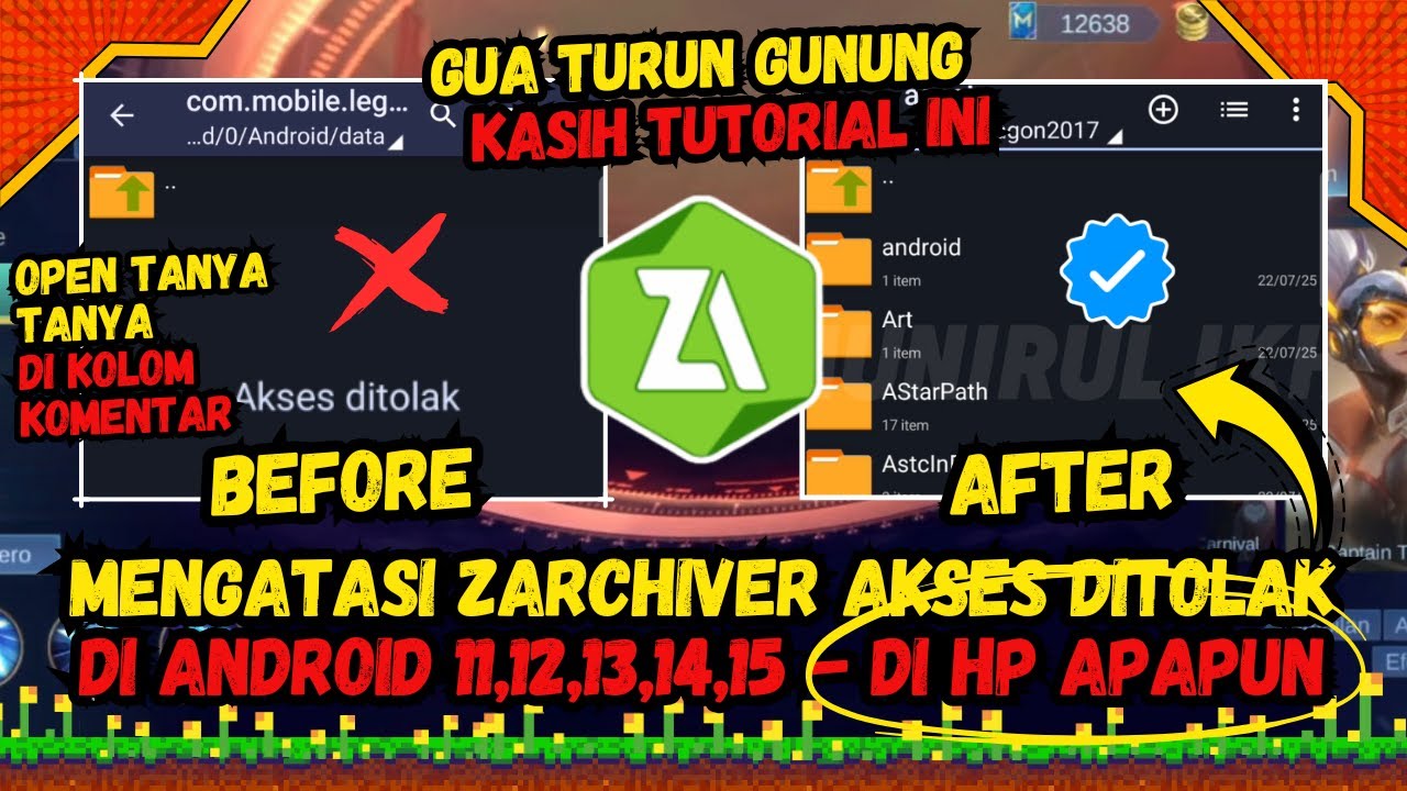 Cara Mengatasi Akses Ditolak Zarchiver Android 11, 12, 13, 14, 15, Tanpa Shizuku Root Di Hp Apapun
