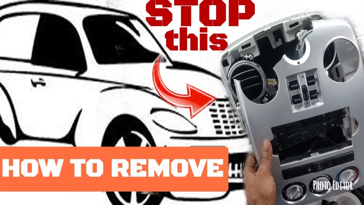 How to Remove a PT Cruiser Center Panel for replacing your radio, ac control head, window switch.