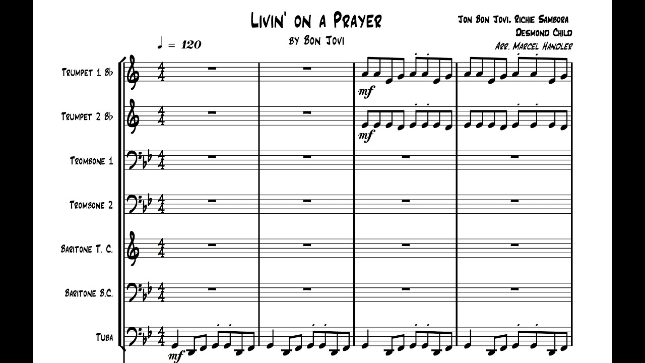 Bon Jovi - Livin' on a prayer for Brass Ensemble
