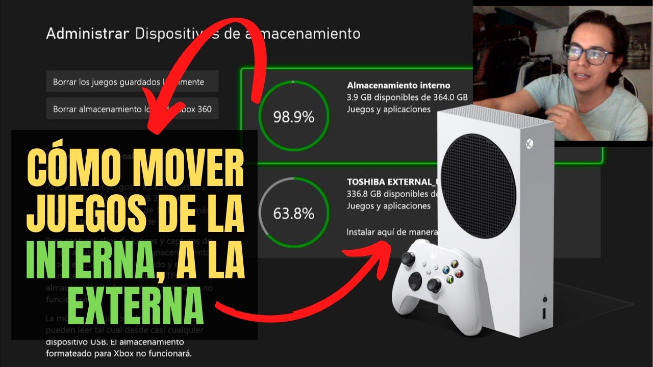 Mover Juegos de Memoria Interna a Externa en Xbox Series S (Para Noobs como yo)
