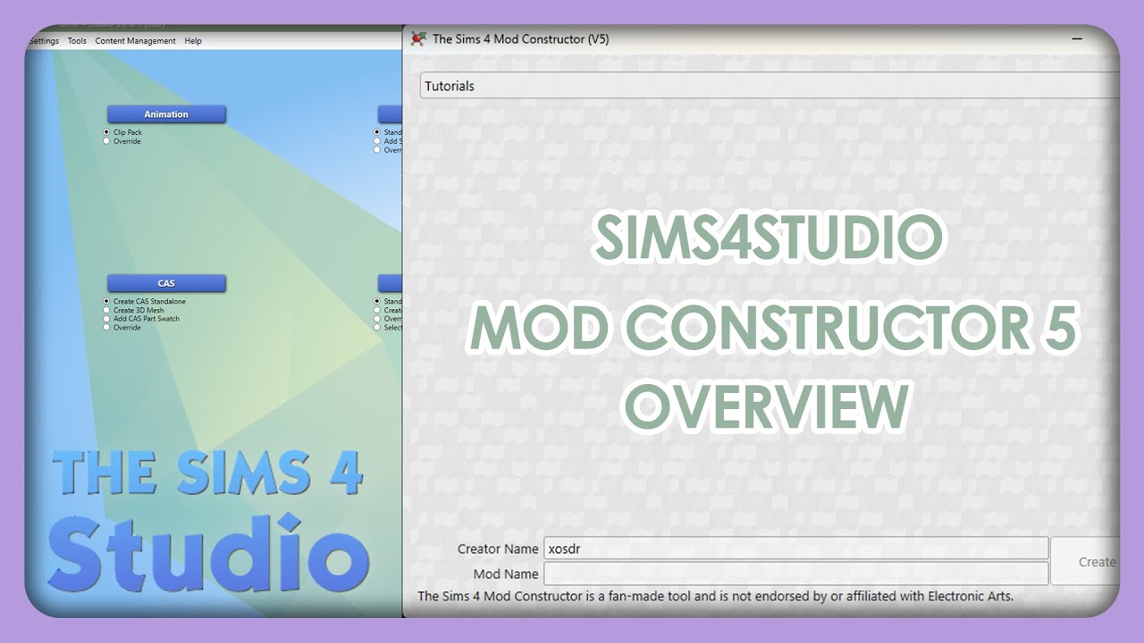ОБЗОР SIMS 4 STUDIO И ОБЗОР MOD CONSTRUCTOR 5 | РУКОВОДСТВО ПО МОДИРОВАНИЮ SIMS 4 | Эпизод 1