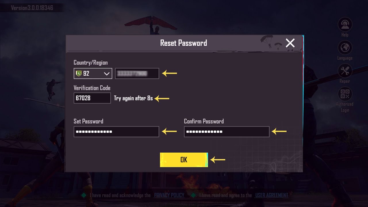 How To Change/Reset Password Of Mobile Login In PUBG Mobile
