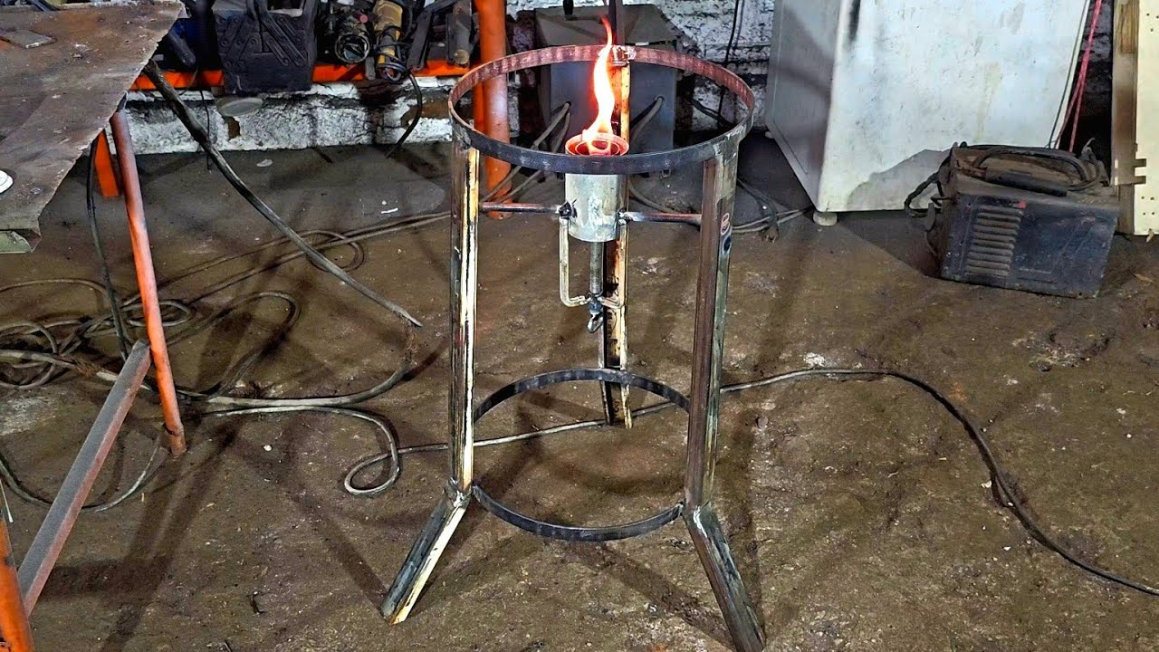 Fogareiro a álcool para tacho de arado.