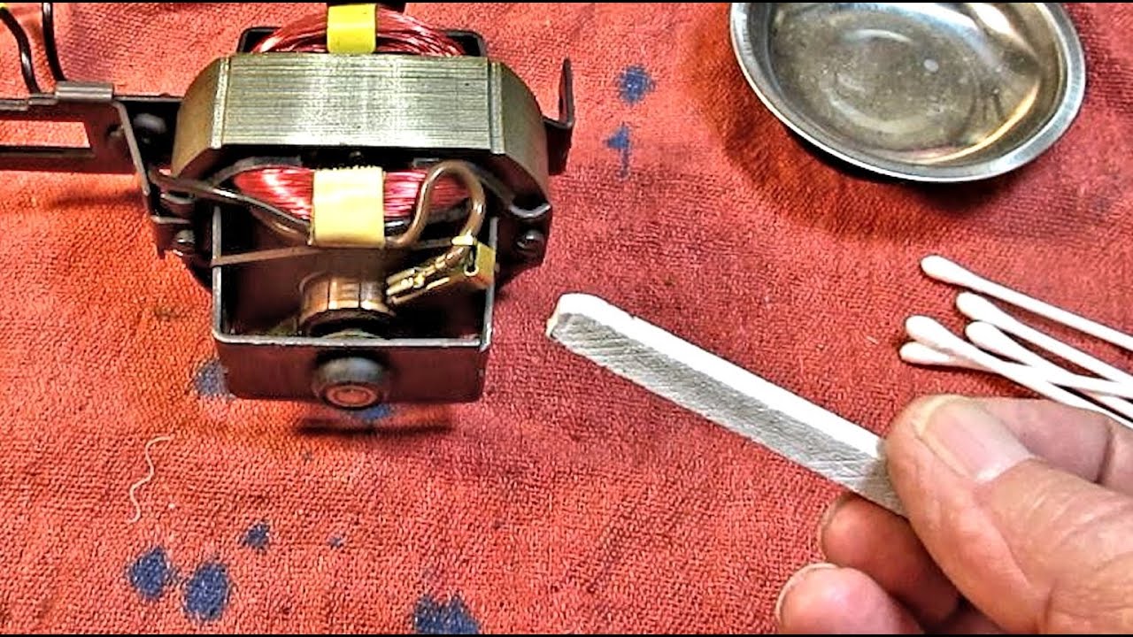Seating Motor Brushes & Cleaning Commutator on a Sewing Machine Motor