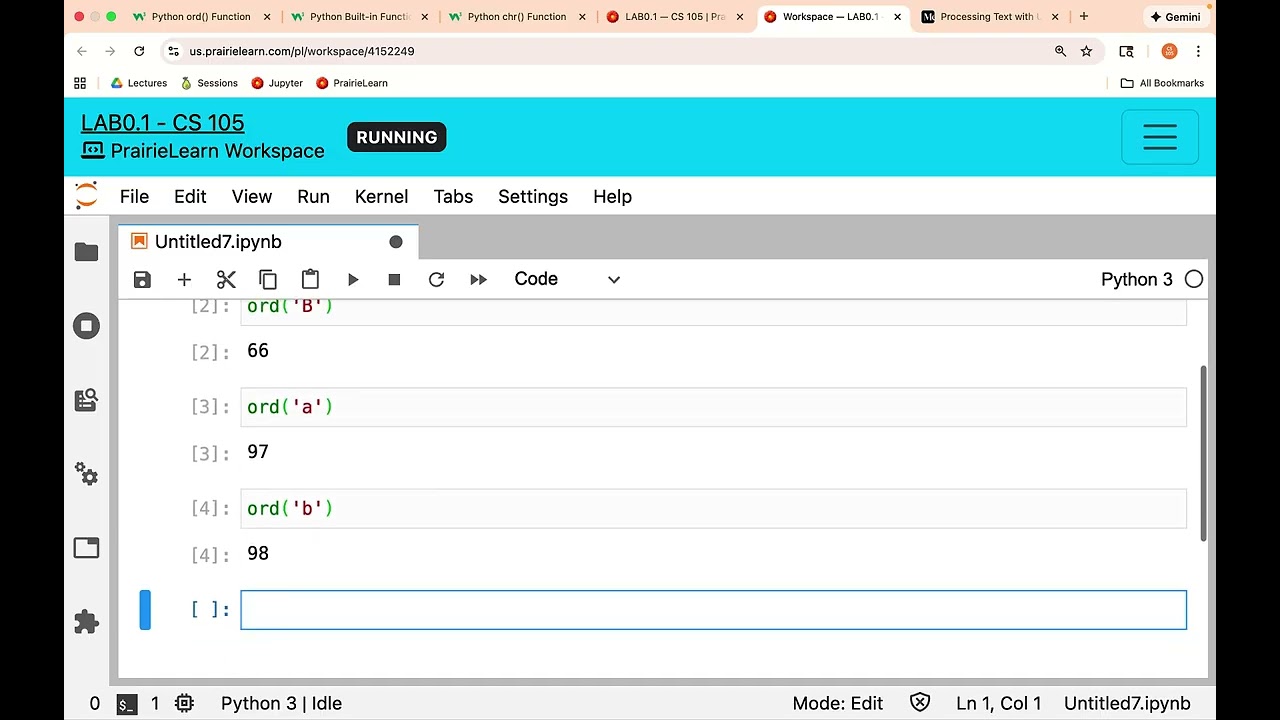 Unicode and the Python ord() and chr() functions (CS105 at UIUC)