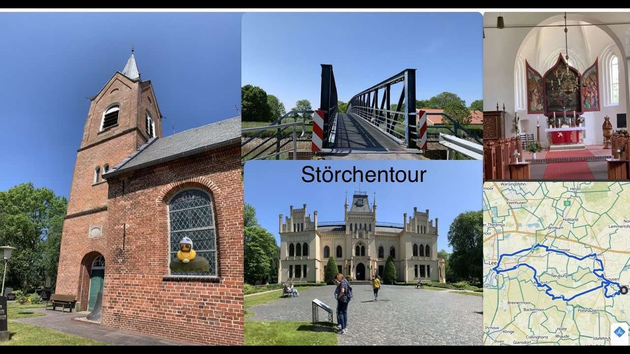 Storchentour, von Detern über Amdorf (Pünte) nach Leer und über Filsum zurück