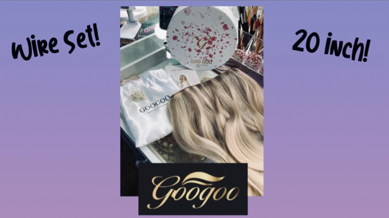 Goo Goo Hair Extensions ~ Wire Set 20 Inch Platinum Blonde Balayage | Installation & Styling!
