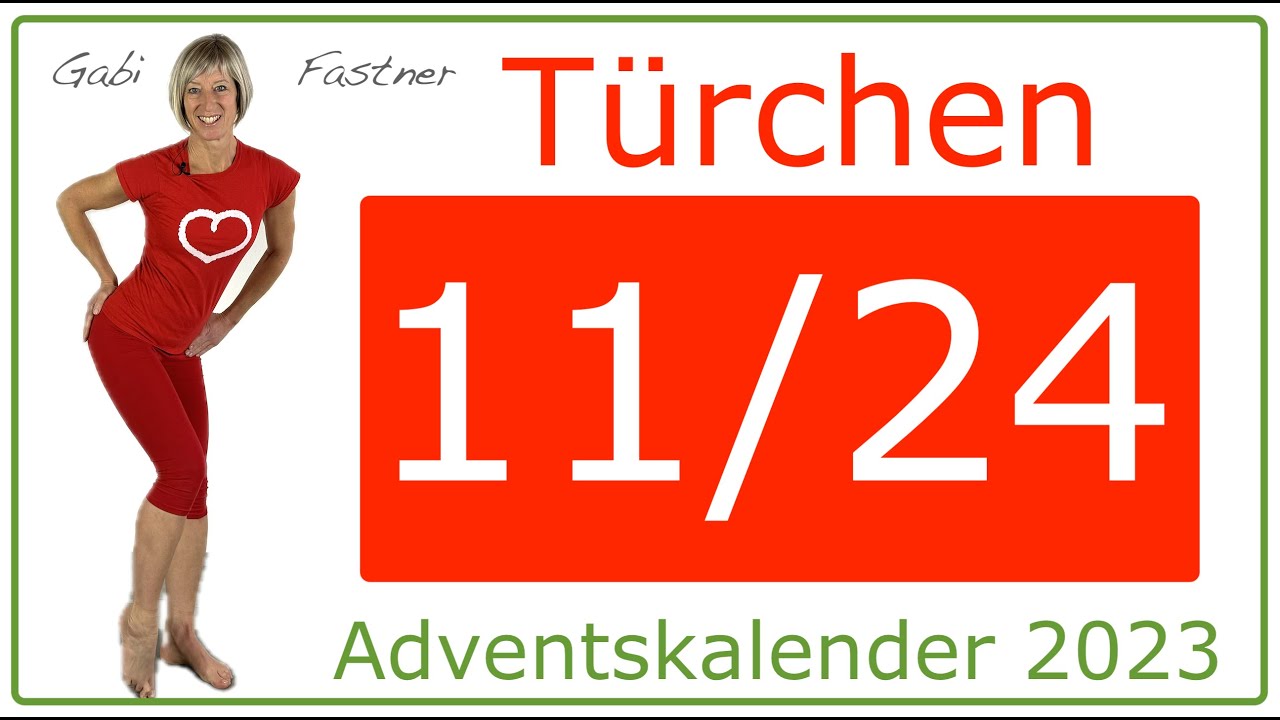 Türchen 11 🎄15 min. Adventskalender 2023 | Bauch-Beine-Po Figurtraining im Stehen, ohne Geräte